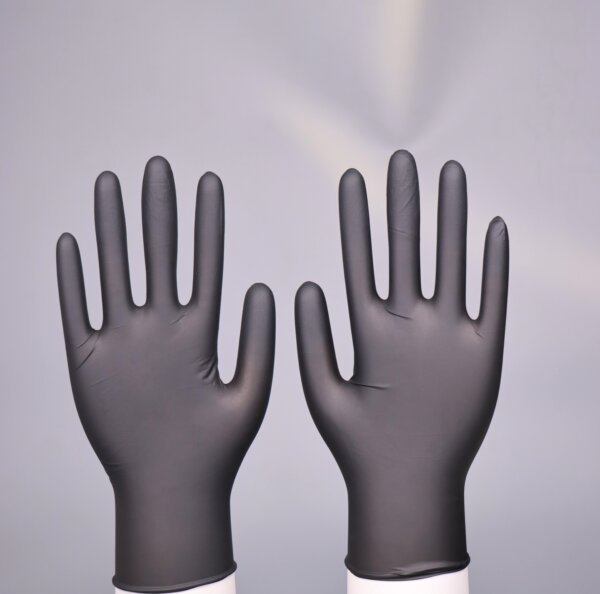 black pvc gloves