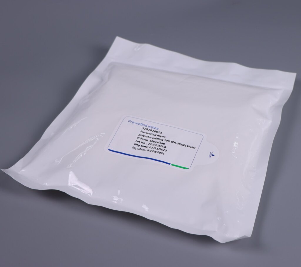 Sterile Presaturated Polyester Wipes